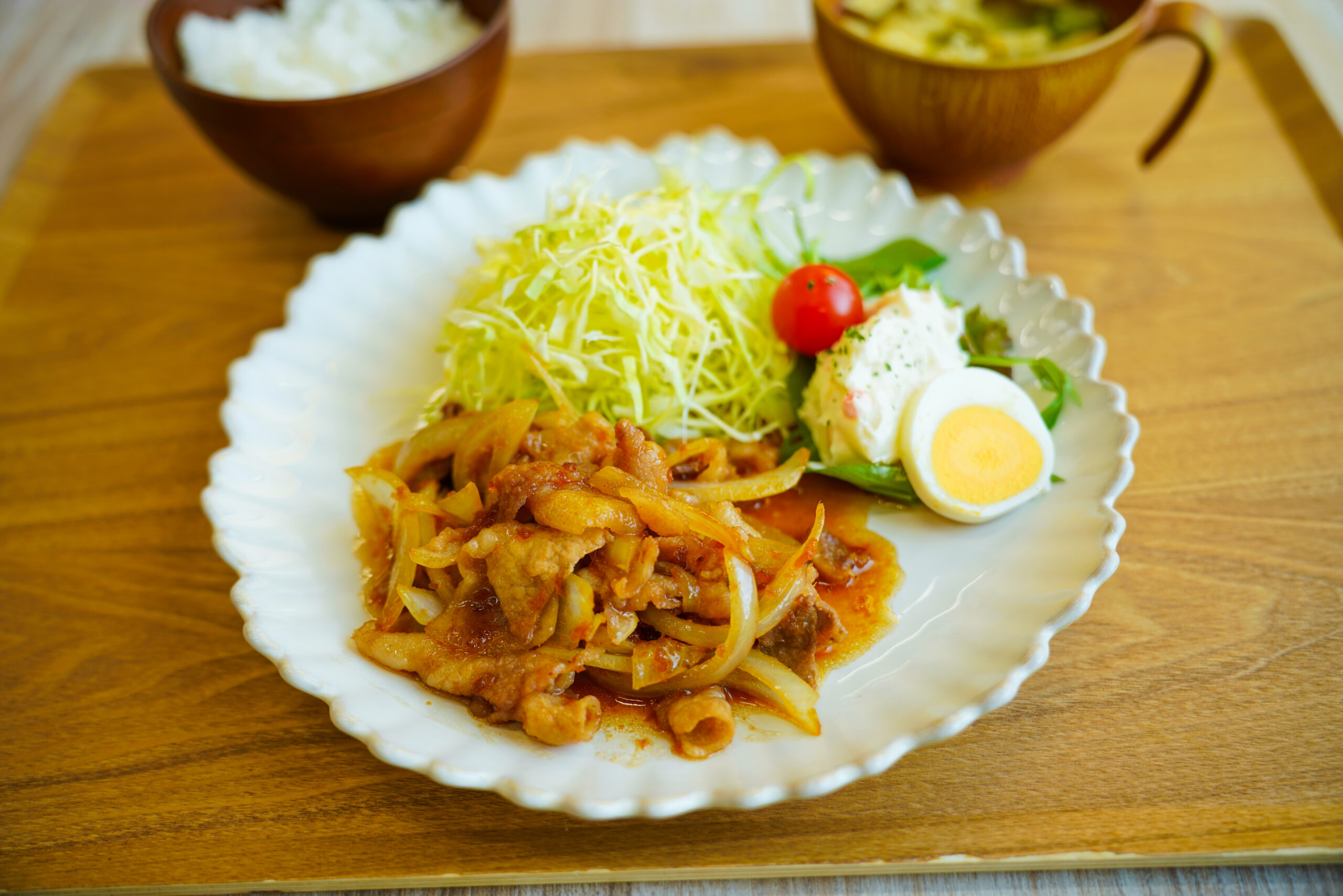 しょうが焼き定食
（サラダ・みそ汁付）
￥1,000