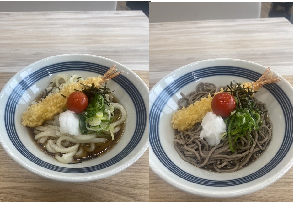 冷し肉えび天うどん・そば
￥900
