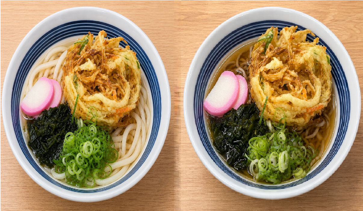かき揚げうどん／そば
￥900